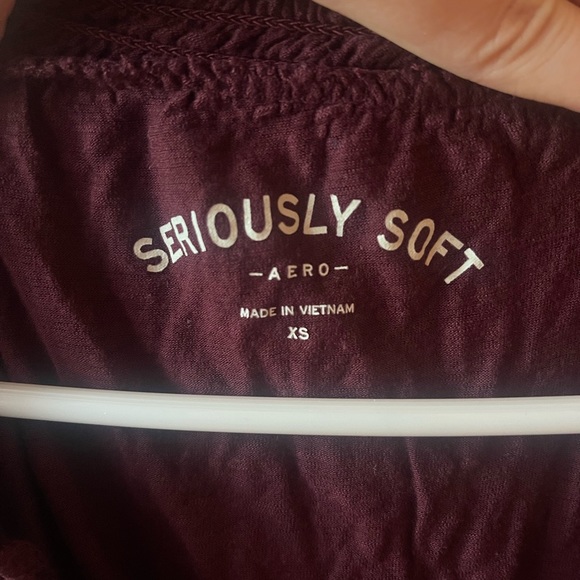 Aeropostale Maroon Off the Shoulder Top Size XS - Picture 3 of 6